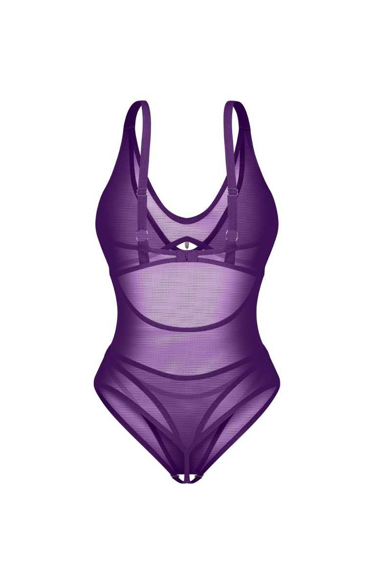 Body Obsessive Vibres Crotchless Teddy S-3Xl