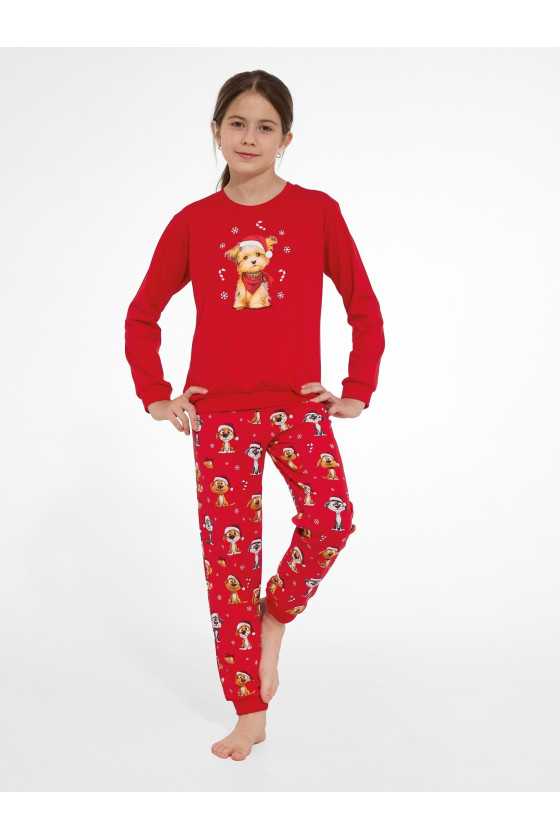 Piżama Cornette Young Girl 592/206 Dog 2 Dł/R Chrostmas 170