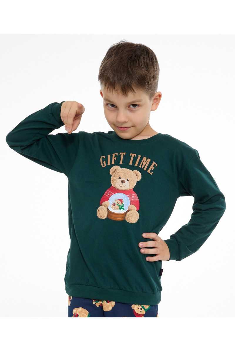 Piżama Cornette Kids Boy 593/184 Gift Time Dł/R Christmas 86-128
