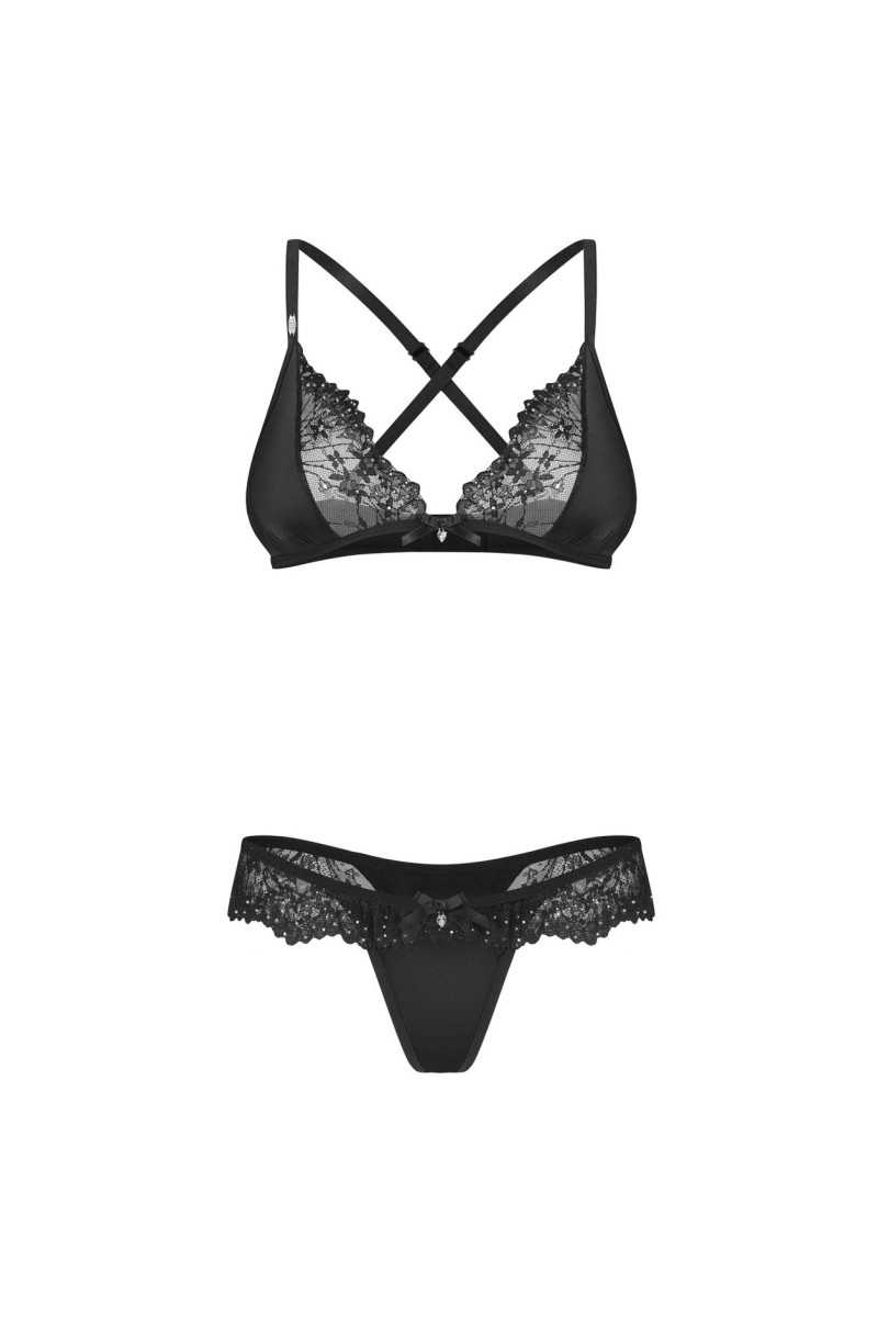 Komplet Obsessive Sparkly Night Bra&Toung S-3Xl
