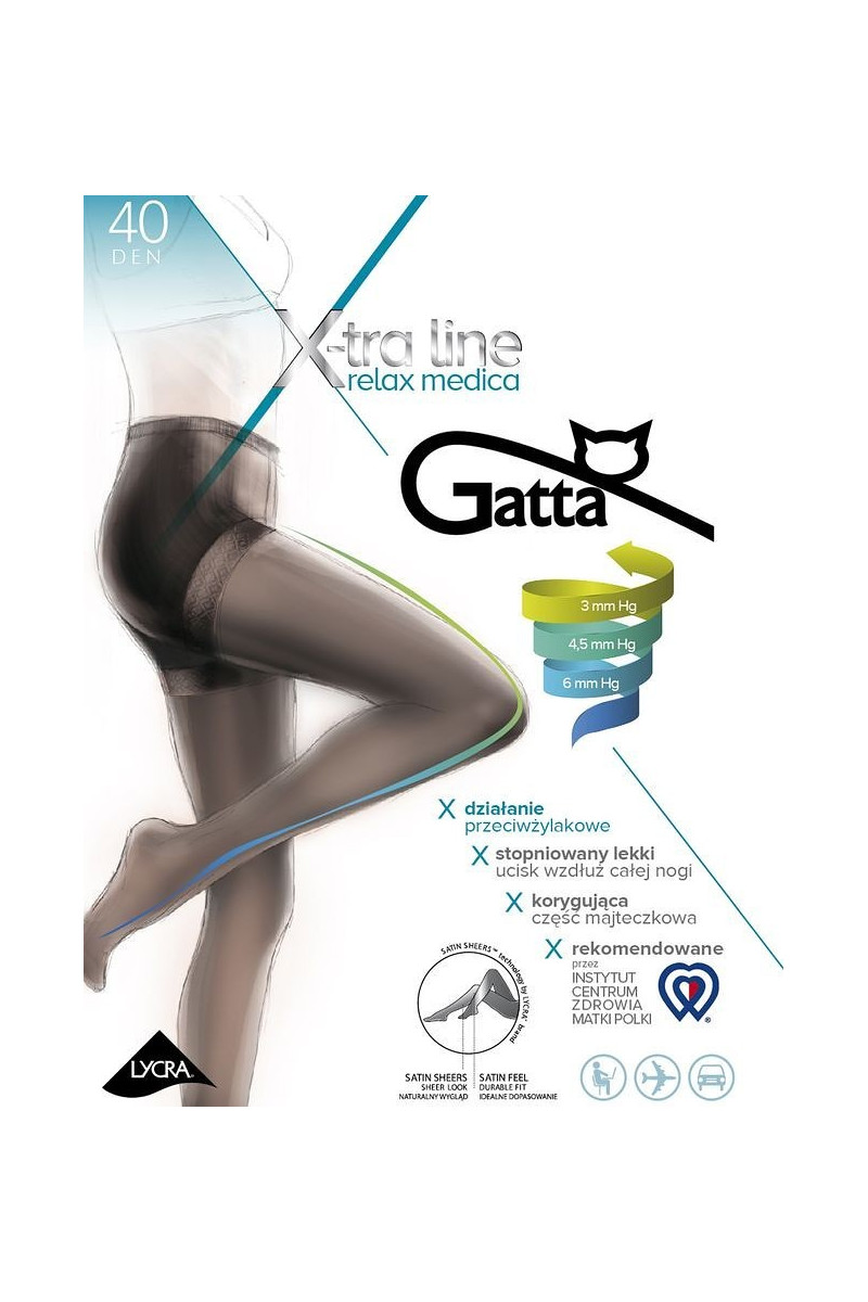 Rajstopy Gatta Body Relax Medica 40 den 5-XL Gatta23,99&nbsp;zł 23,99&nbsp;zł MD_12009 lycra