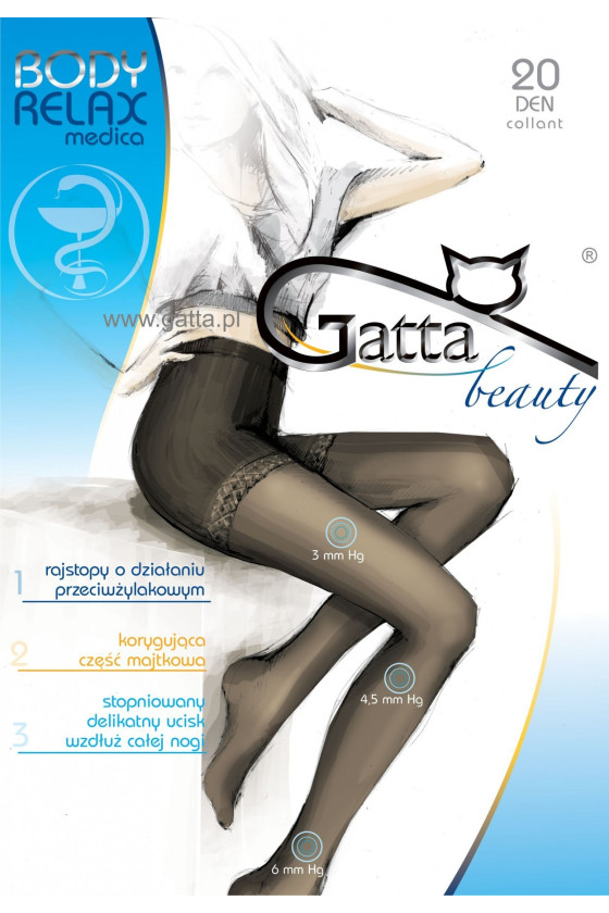 Rajstopy Gatta Body Relax Medica 20 den 2-4 Gatta18,99&nbsp;zł 18,99&nbsp;zł MD_11929 lycra