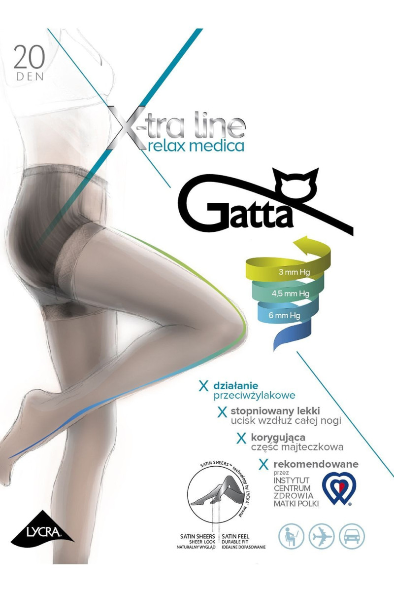 Rajstopy Gatta Body Relax Medica 20 den 2-4 Gatta18,99&nbsp;zł 18,99&nbsp;zł MD_11929 lycra