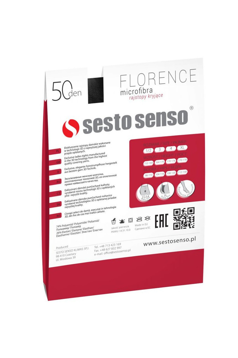 Rajstopy Sesto Senso Florence 50 den 1-4 Sesto Senso15,99&nbsp;zł 15,99&nbsp;zł MD_53551 mikrofibra